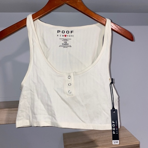 cropped henley‎ tank